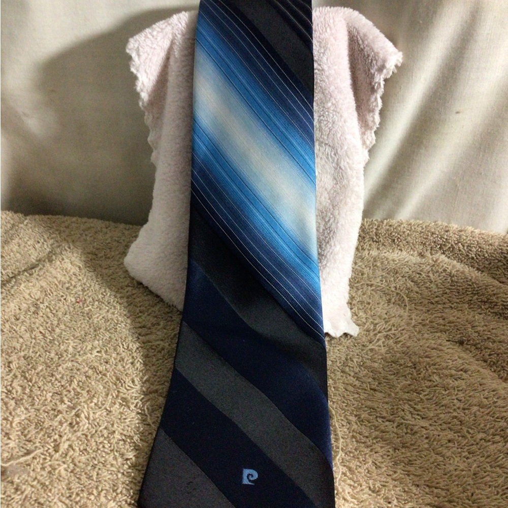 Pierre Cardin Blue Gradient Striped Men's Tie